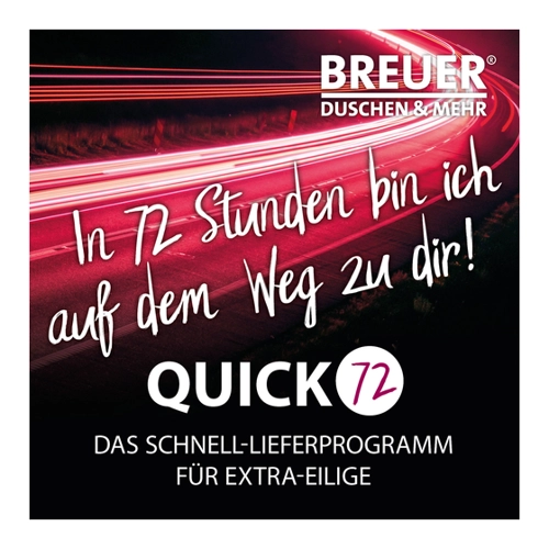 Bild von Breuer Duschrückwand 'Quick72' hochglanz Steinoptik anthrazit 100 x 255 cm
