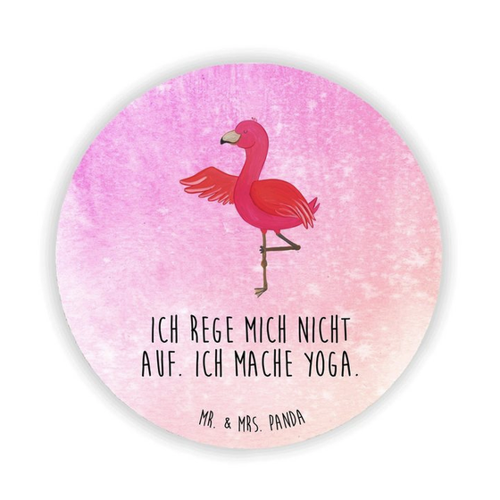 Bild von Mr. & Mrs. Panda Magnet Flamingo Yoga – Aquarell Pink