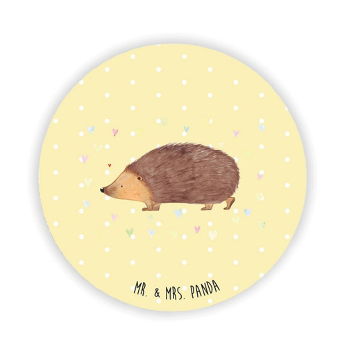 Bild von Mr. & Mrs. Panda Magnet Igel Herzen - Gelb Pastell