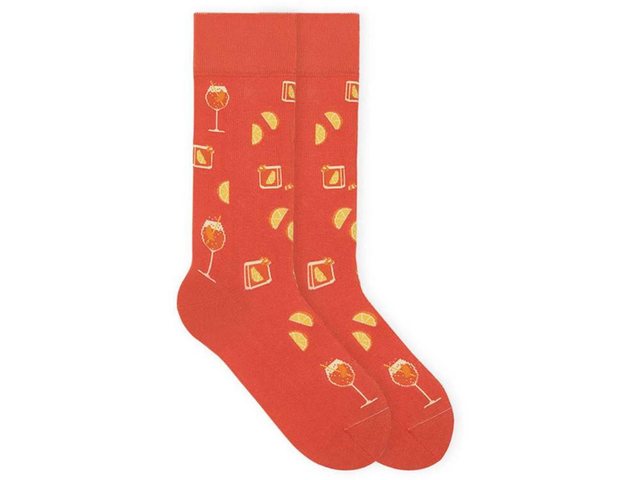 Bild von von Jungfeld Bio-Socken "Spritz", rotorange, Gr. 39/42