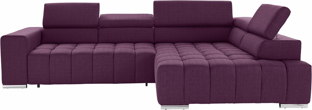 Bild von exxpo - sofa fashion Ecksofa Elias, aktuelle Kreuzsteppung im Sitz, bequem, L-Form, mit Kopf- bzw. Rückenverstellung, wahlweise mit Bettfunktion