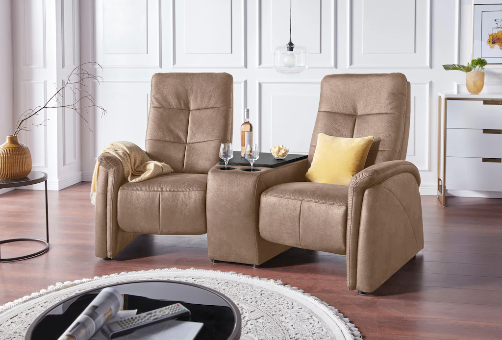 Bild von exxpo - sofa fashion 2-Sitzer "Tivoli, Kinosofa mit Relaxfunktion, mit Ablagetisch und Stauraum", bequem und komfortabel