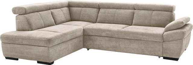 Bild von exxpo - sofa fashion Ecksofa "Salerno, klassisch modernes Funktionssofa, hoher Sitzkomfort, L-Form", inkl. Kopf- und Armteilverstellung, wahlweise mit Bettfunktion