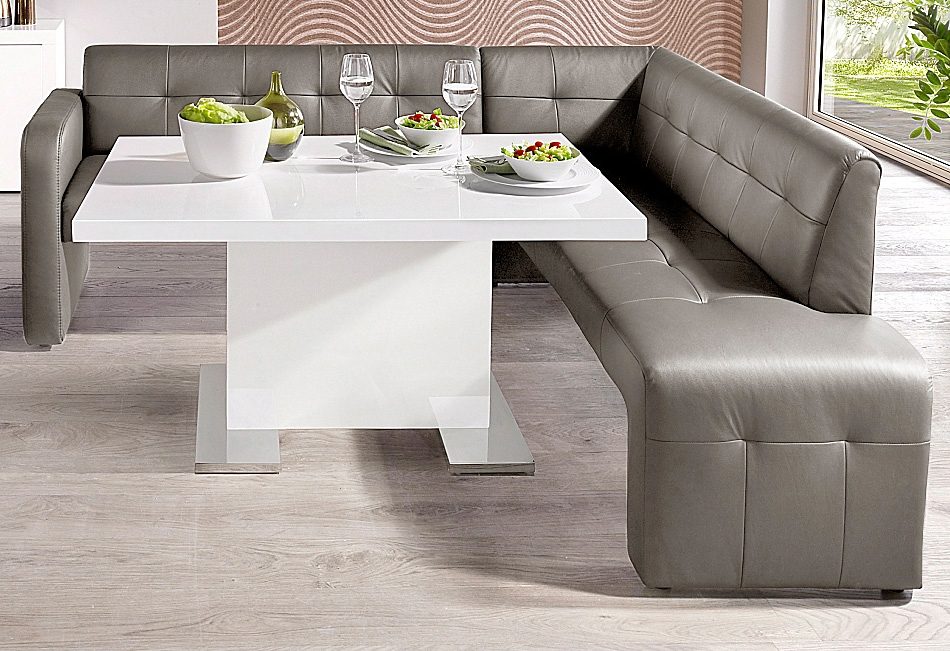 Bild von exxpo - sofa fashion Eckbank "Barista, bequem und elegant, hohe Bodenfreiheit,", moderne Sitz- und Rückenverarbeitung, frei im Raum stellbar