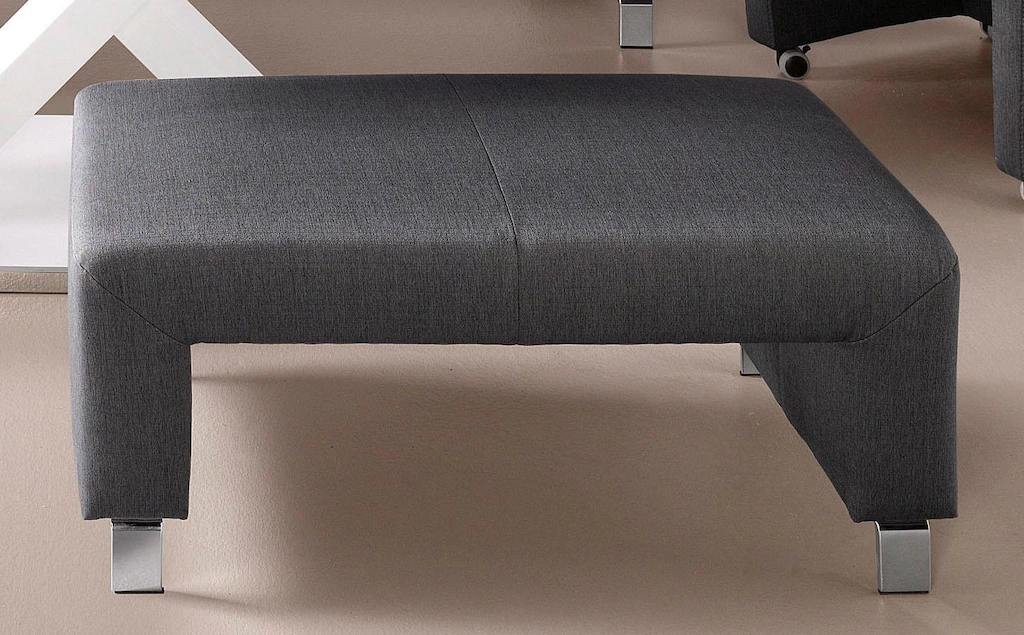 Bild von exxpo - sofa fashion Polsterhocker "Intenso, Hocker, modern, wahlweise in Leder oder Textil", hohe Bodenfreiheit, frei im Raum stellbar, hoher Sitzkomfort