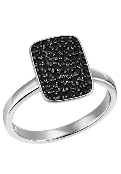 Bild von Firetti Fingerring »Schmuck Geschenk Silber 925 Silberring Dog Tag-Optik«, mit Zirkonia (synth.)