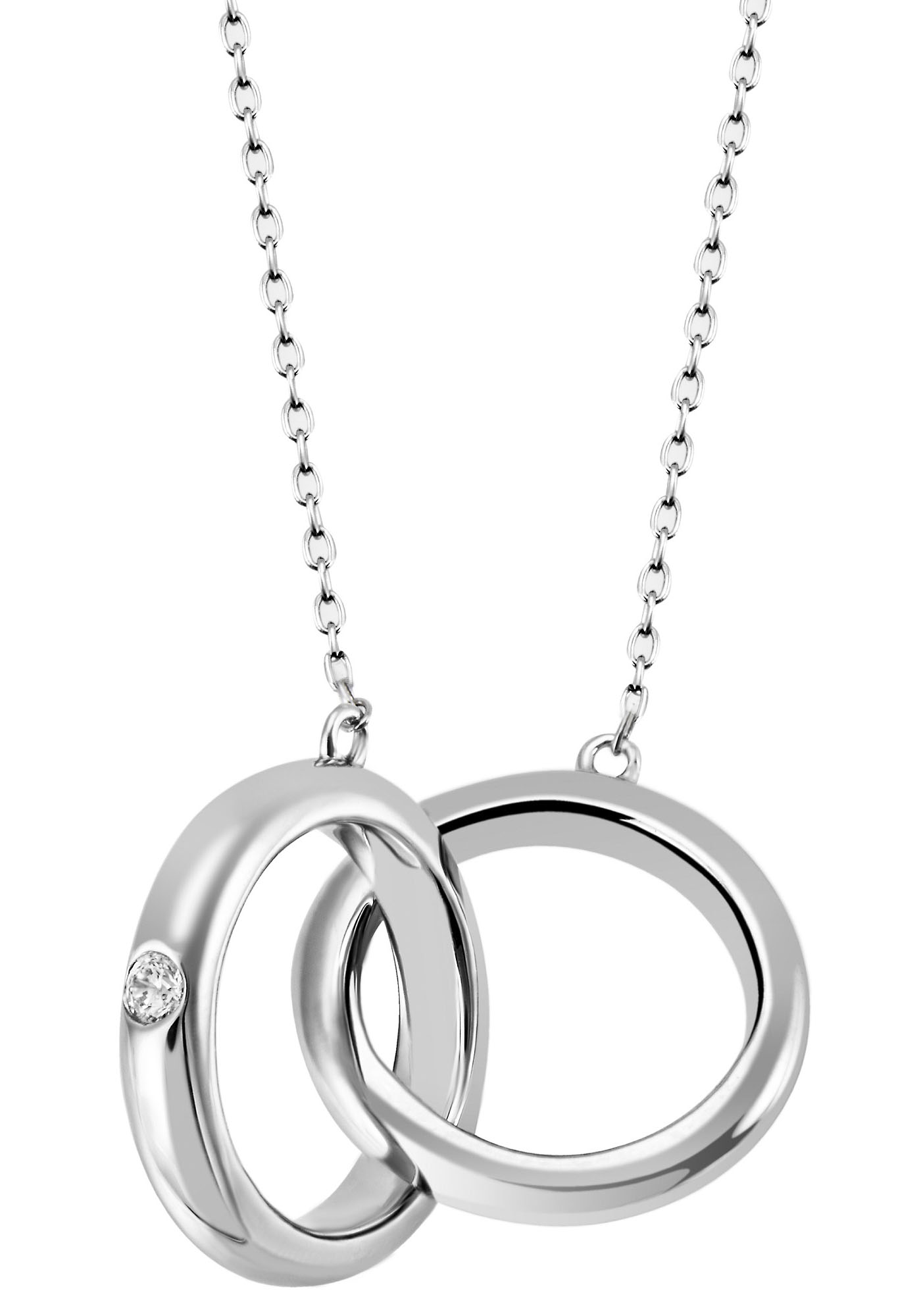 Bild von Firetti Kette mit Anhänger »Schmuck Geschenk Silber 925 Halsschmuck Halskette Ankerkette Solitär«, mit Zirkonia (synth.)