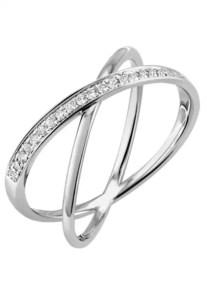 Bild von Firetti Fingerring »Schmuck Geschenk Silber 925 Silberring Kreuz«, mit Zirkonia (synth.)