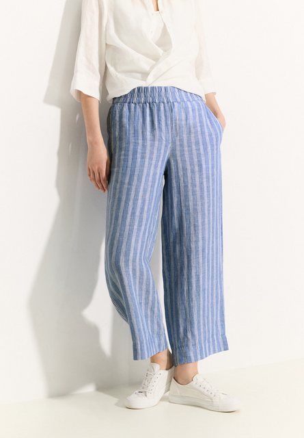 Bild von Cecil Damen 7/8 Hose mit Streifen linen chambray blue, S