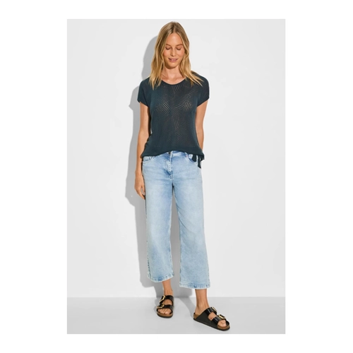 Bild von Cecil Damen Burn-Out T-Shirt mit V-Ausschnitt
