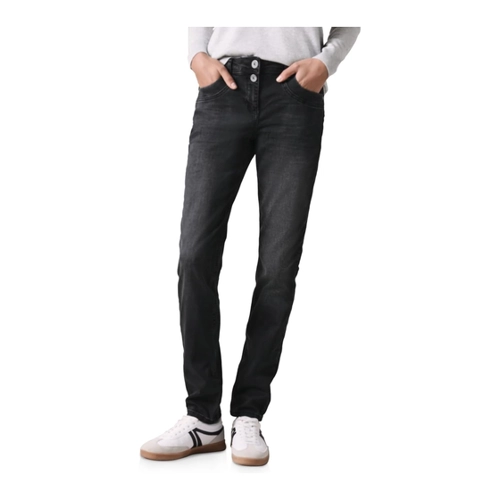 Bild von Cecil Comfort-fit-Jeans, 5-Pocket-Style, Dark Grey Washed, Modell B377687