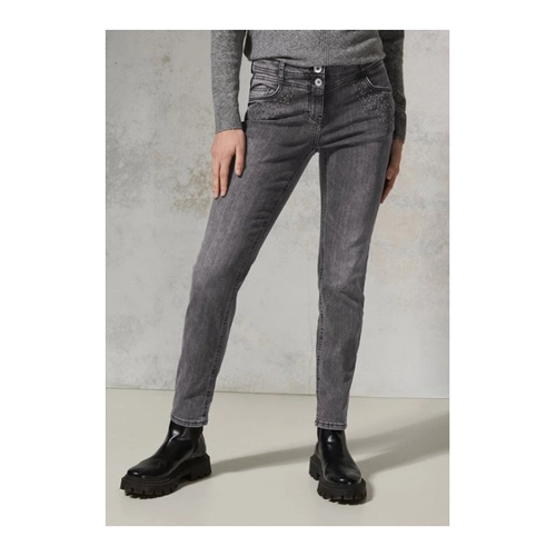 Bild von CECIL Style Scarlett Grey Decorated Gerade Jeans für Damen