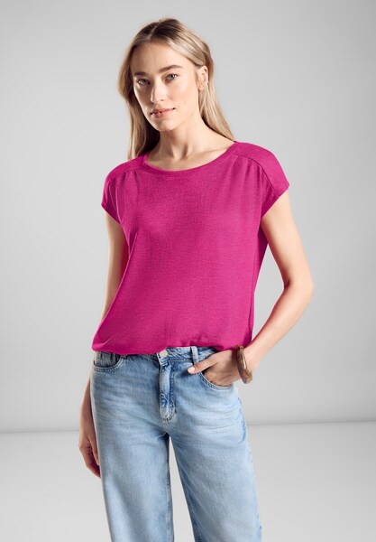 Bild von STREET ONE Shirttop, mit Leinen Melange Optik