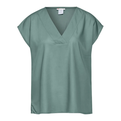 Bild von STREET ONE Blusentop, aus softer Viskose, Street One Damen Bluse mit V-Ausschnitt