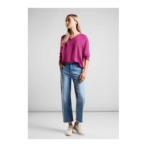 Bild von STREET ONE Damen Bluse mit Smock-Detail in Marina Blue