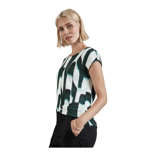 Bild von STREET ONE Damen A321955 Bedrucktes Ottoman-Shirt in Hunter Green