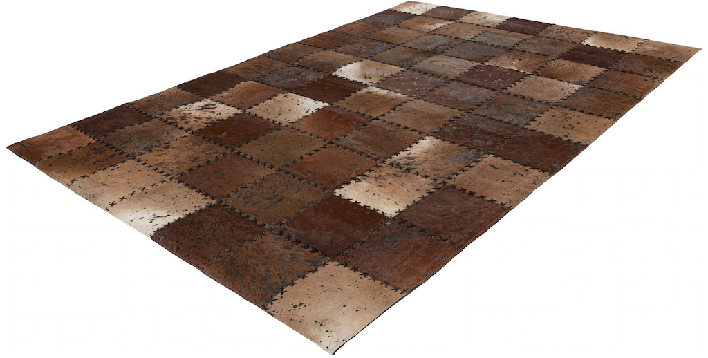 Bild von Arte Espina Teppich "Voila 100", rechteckig, 5 mm Höhe, handgenähter Flachflor-Teppich im Patchwork-Design.