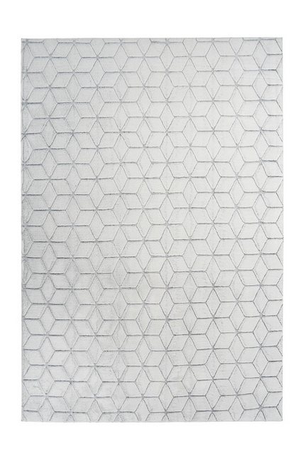 Bild von Kayoom Teppich in Weiß / Anthrazit, 100% Polyester - 150x80cm (LxB)