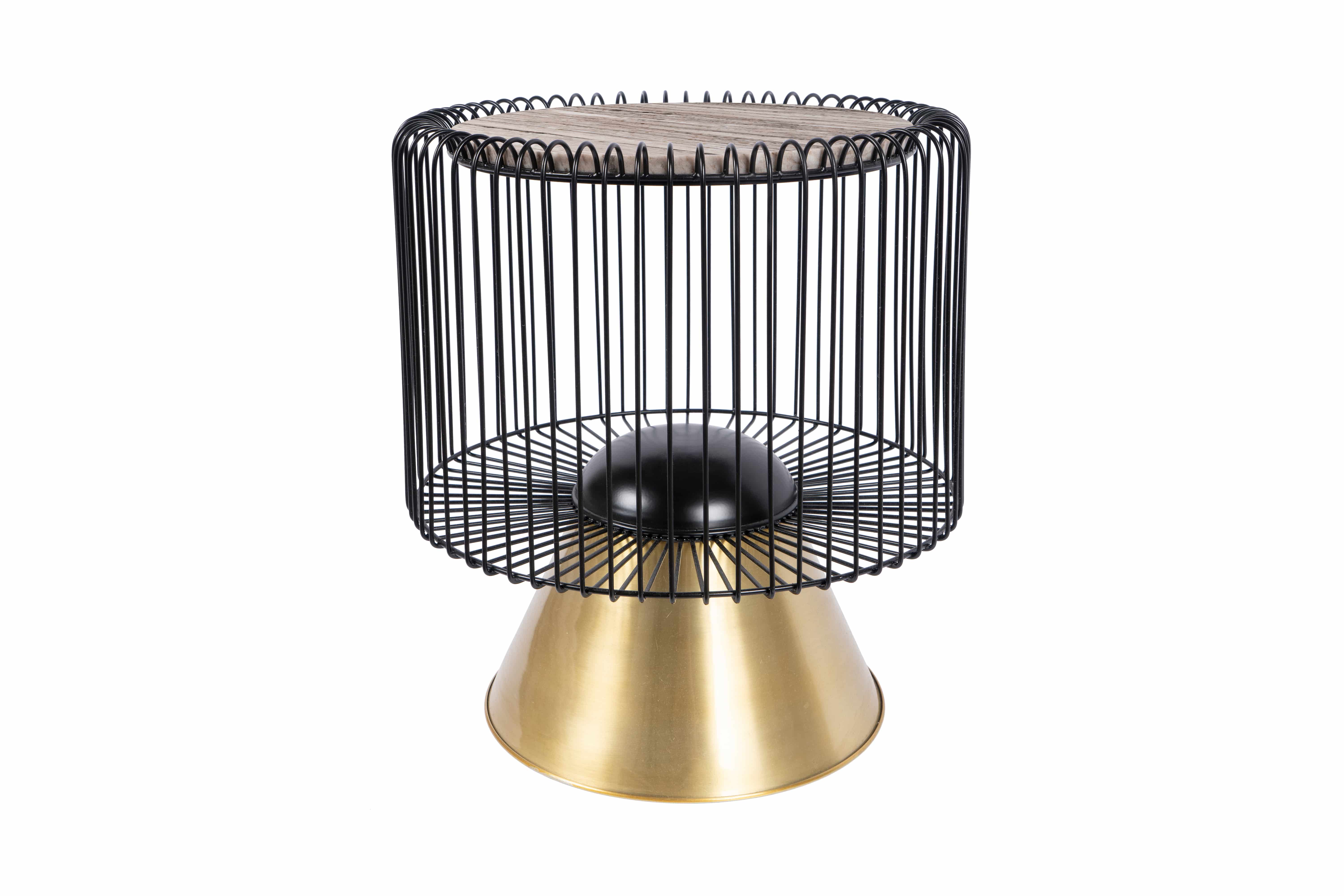 Bild von Beistelltisch Malibu 125 Weiß / Schwarz / Silber