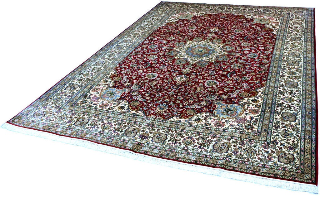 Bild von Kayoom Seidenteppich "Kashan 999x11", rechteckig, 10 mm Höhe, Einzelstück mit Zertifikat, Wohnzimmer