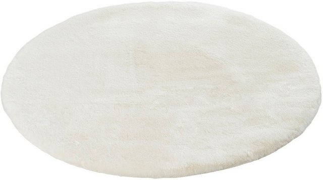 Bild von Kayoom Badematte Rabbit Light, Höhe 22 mm, rutschhemmend beschichtet, fußbodenheizungsgeeignet, Polyester, rund, weiche Kaninchenfell Haptik, Badezimmer, Kinderzimmer, Schlafzimmer