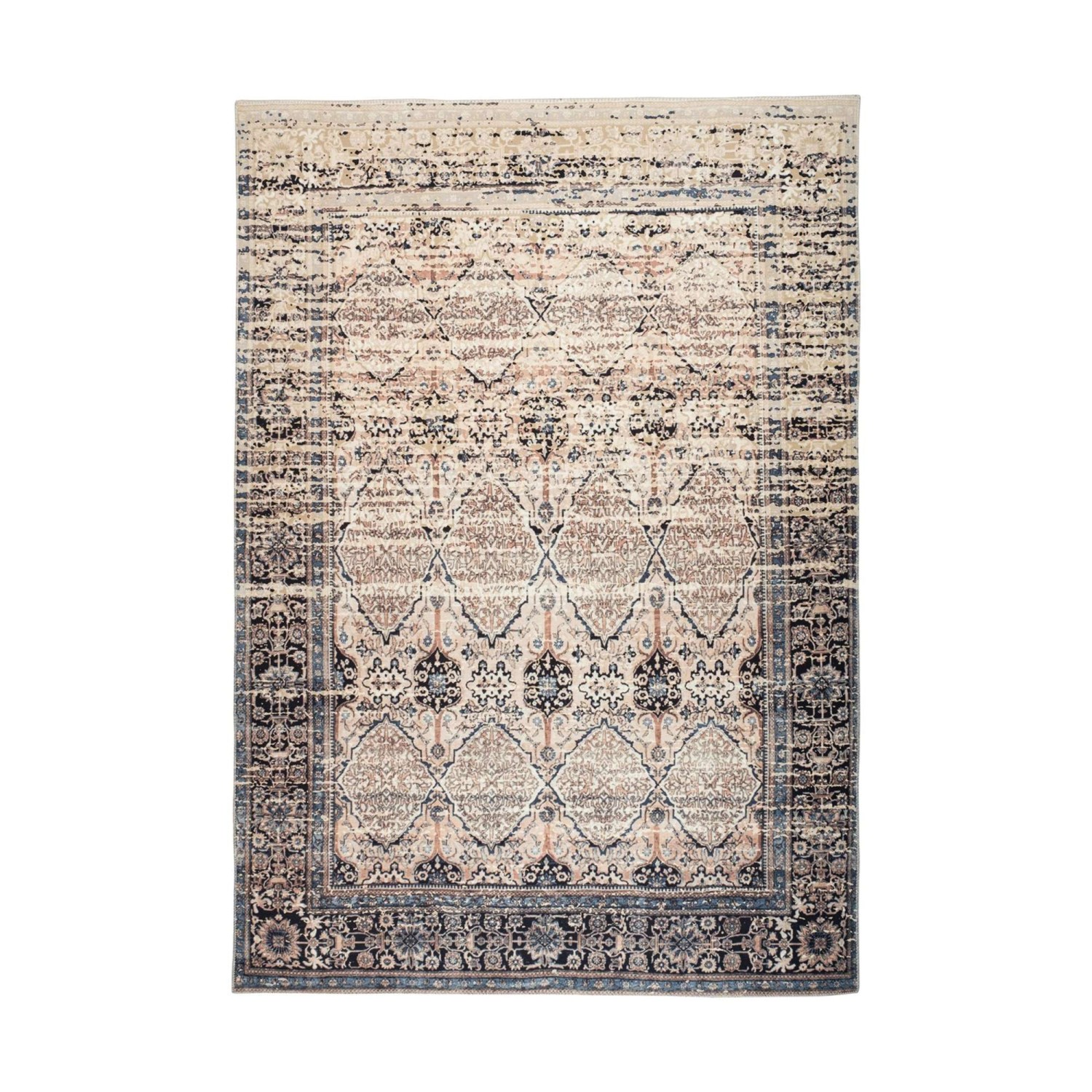 Bild von MeGusta Vintage Teppich Beige Blau Vintage Design Orientalisch 120 x 180 cm