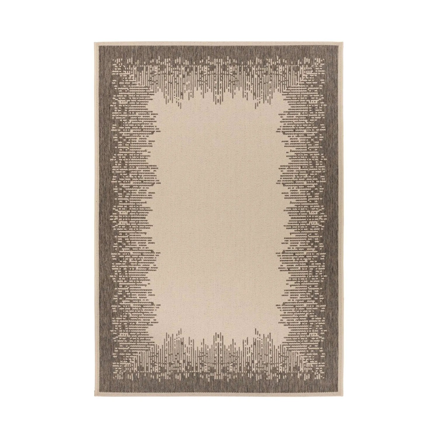Bild von MeGusta Flachflor Teppich Modern Creme - Braun Polypropylen 160x230 cm Paula