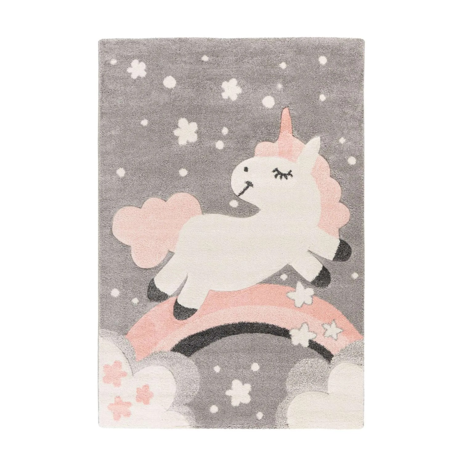 Bild von MeGusta Kinderteppich Kurzflor Teppich Rosa 120x170 cm Amalia