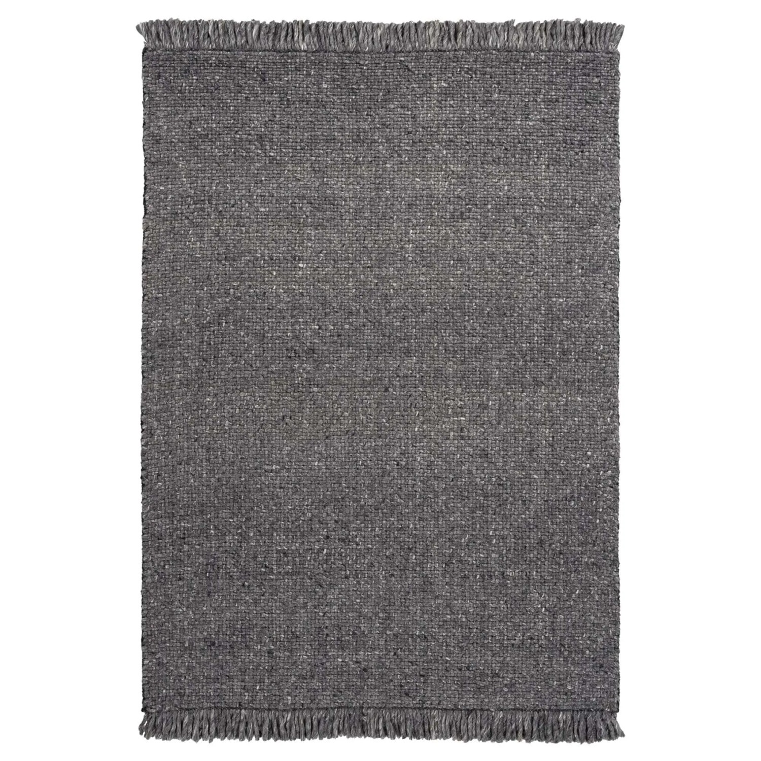 Bild von MeGusta Kurzflor Teppich Uni Modern Anthrazit Wolle 160x230 cm Clara