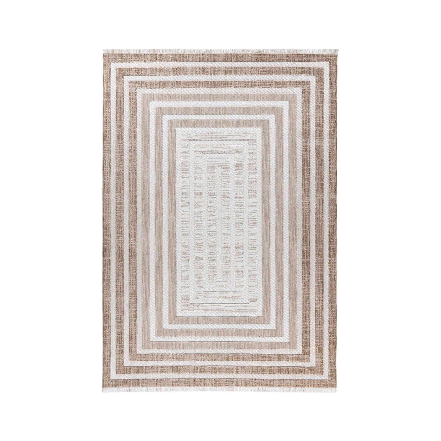 Bild von MeGusta Kurzflor Teppich Modern Braun - Beige 160x230 cm Carmen