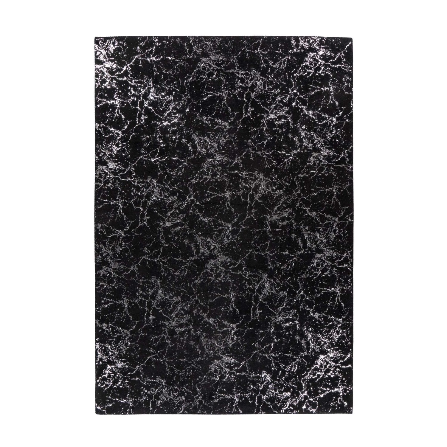 Bild von MeGusta Kurzflor Teppich Modern Schwarz - Silber 200x290 cm Magdalena