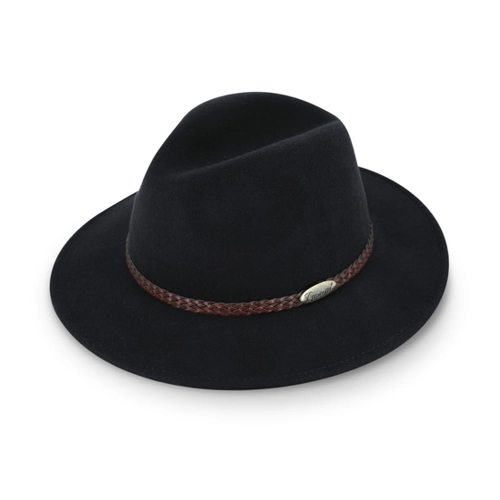 Bild von Fiebig Traveller Wollfilzhut Casual mit Band cr marineblau