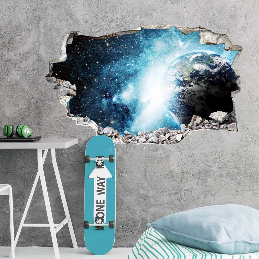 Bild von Space Klebebild für die Wand Deko 3D Wandtattoo Universum Tapete selbstklebend Sterne Sticker 80x52cm