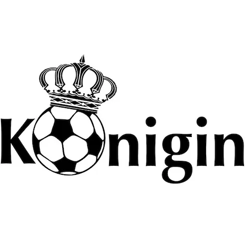 Bild von K&L Wall Art Wandtattoo Fußball Königin schwarz lustige Klebebilder Mädchen Kinderzimmer, Wandbild selbstklebend, entfernbar