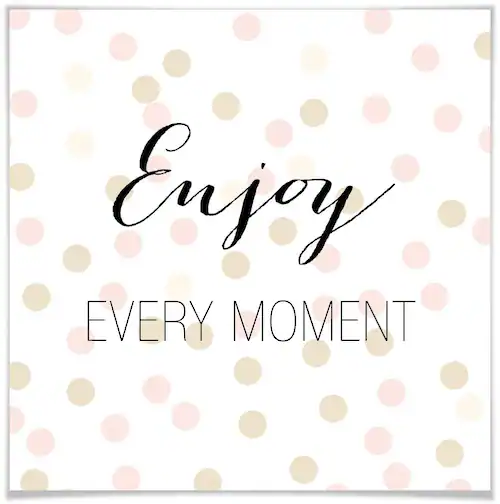 Bild von Wall-Art Poster »Enjoy every Moment«, Schriftzug, (1 St.), Poster ohne Bilderrahmen