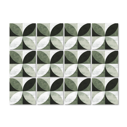 Bild von K&L Wall Art Fliesenaufkleber »Kreis-Blumen«, selbstklebend