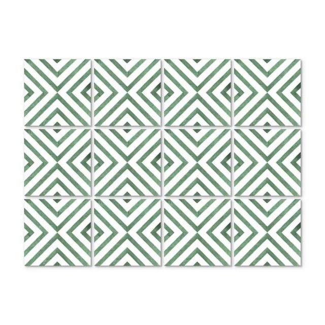 Bild von K&L Wall Art Fliesenaufkleber selbstklebend Klebefliese modern Geometrisch Skandinavisch