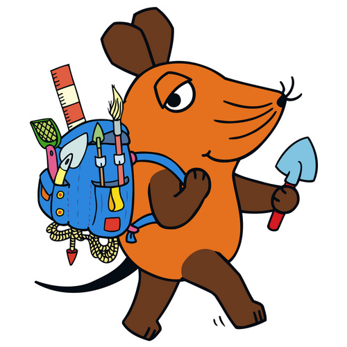 Bild von Die Maus Wandtattoo »Die Maus: Wandern«, selbstklebend