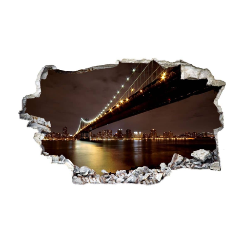 Bild von K&L Wall Art 3D Wandtattoo Skyline Manhattan Bridge