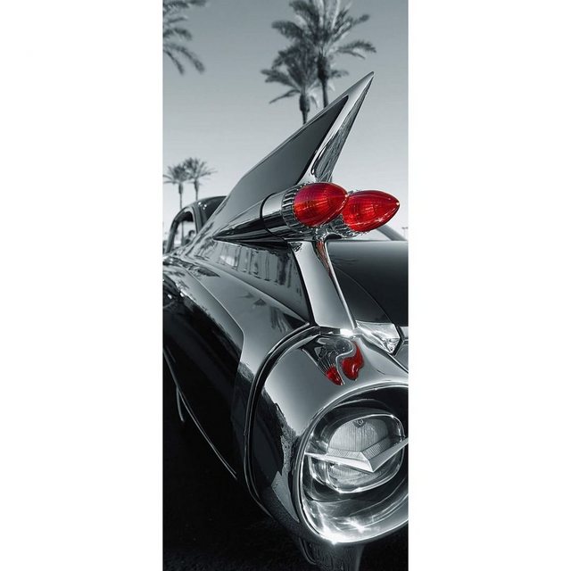 Bild von K&L Wall Art Fototapete Türtapete Retro Auto Türdeko Oldtimer Wagen Schlafzimmertür, Wohnzimmer Bilder modern