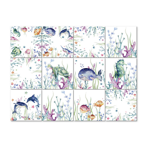 Bild von K&L Wall Art Fliesenaufkleber »Kvilis bunte Unterwasserwelt«, selbstklebend