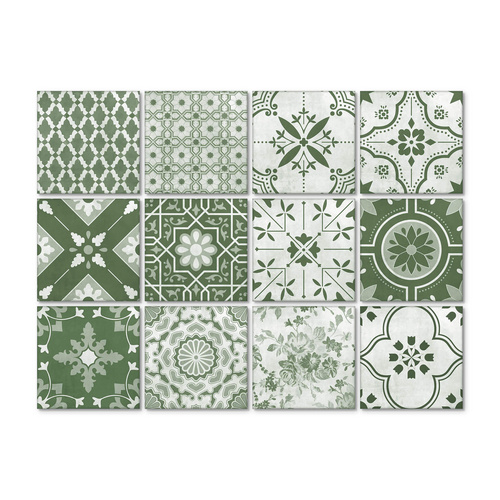 Bild von K&L Wall Art Fliesenaufkleber »Blumen-Ornamente Boho«, selbstklebend