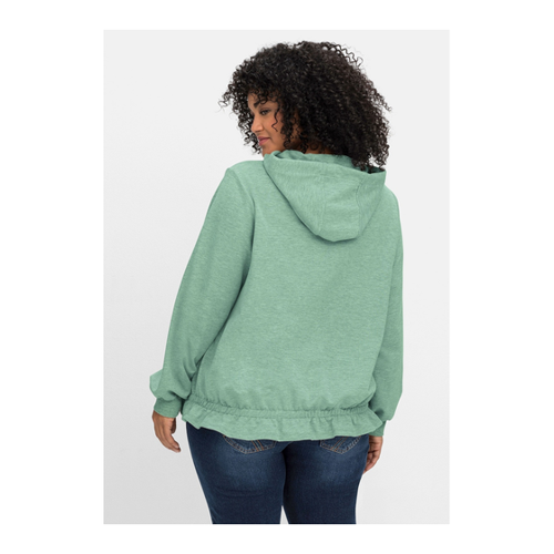 Bild von Sheego Sweatshirt mit Kapuze und Rüsche für Große Größen