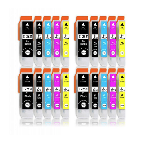 Bild von Druckerparadies 20er Pack Druckerpatronen 26 26XL kompatibel mit Epson XP-605
