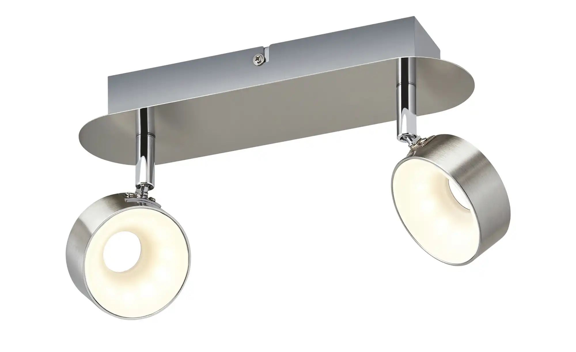 Bild von KHG LED-Spot, 2-flammig, Nickel matt ¦ silber ¦ Maße (cm): B: 28 H: 15 T: 8 Lampen & Leuchten > LED-Leuchten > LED-Deckenleuchten - Höffner
