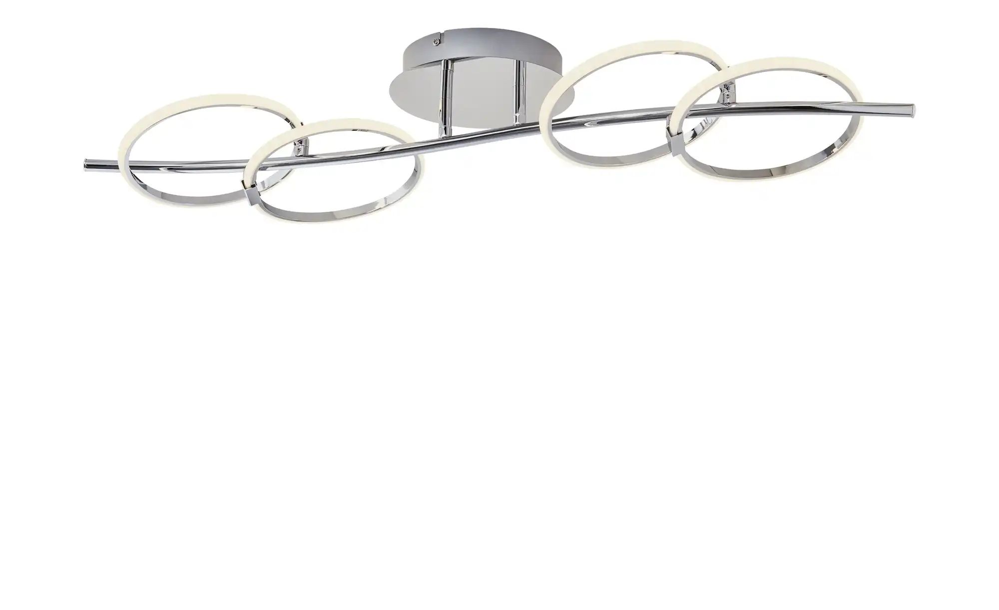 Bild von KHG LED-Deckenleuchte, chrom `4 Ringe´ ¦ silber ¦ Maße (cm): B: 82,5 H: 15 T: 35 Lampen & Leuchten > Deckenleuchten - Höffner