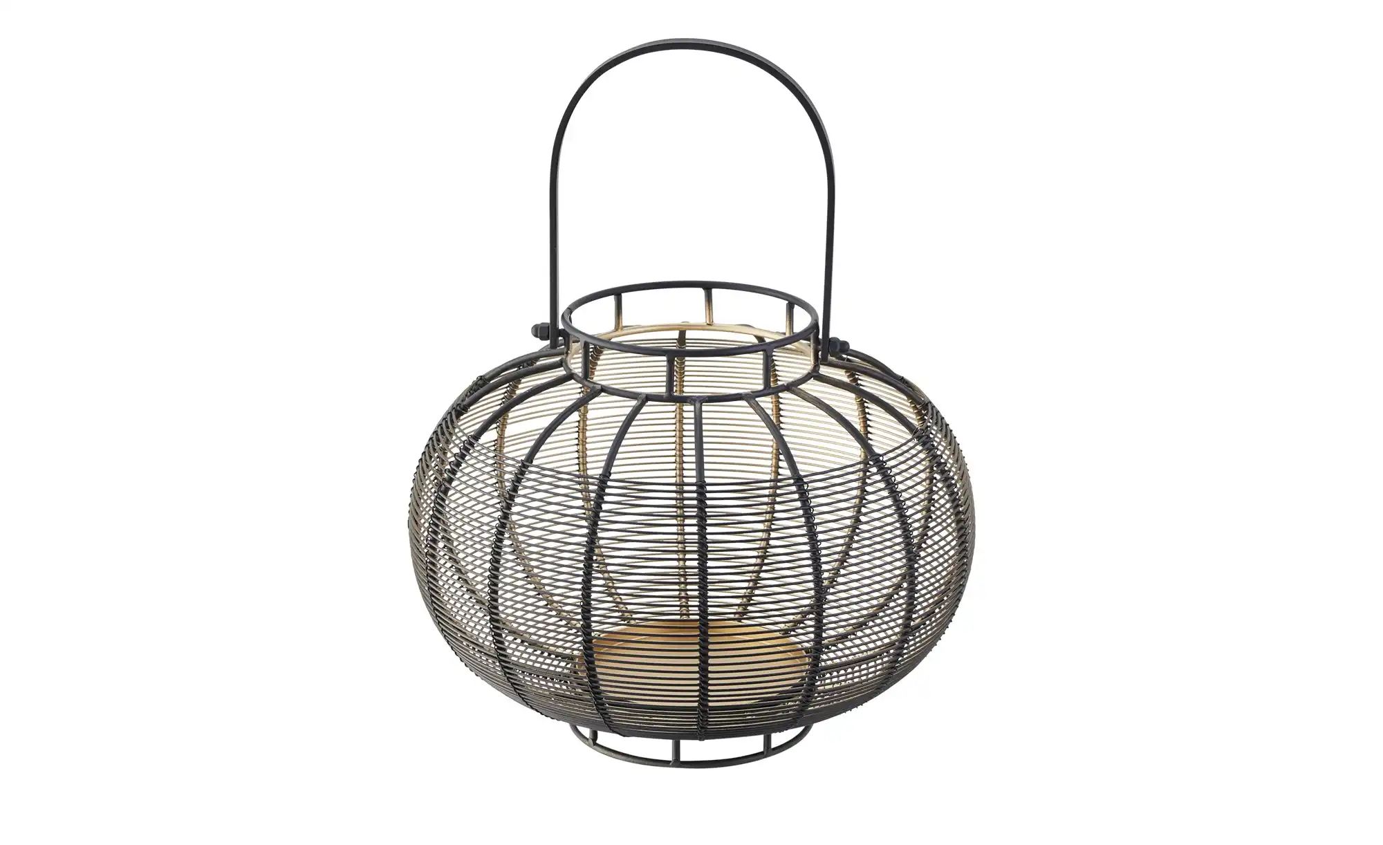 Bild von Windlicht ¦ schwarz ¦ Eisen ¦ Maße (cm): H: 25  Ø: [33.0] Dekoration > Laternen & Windlichter - Sconto