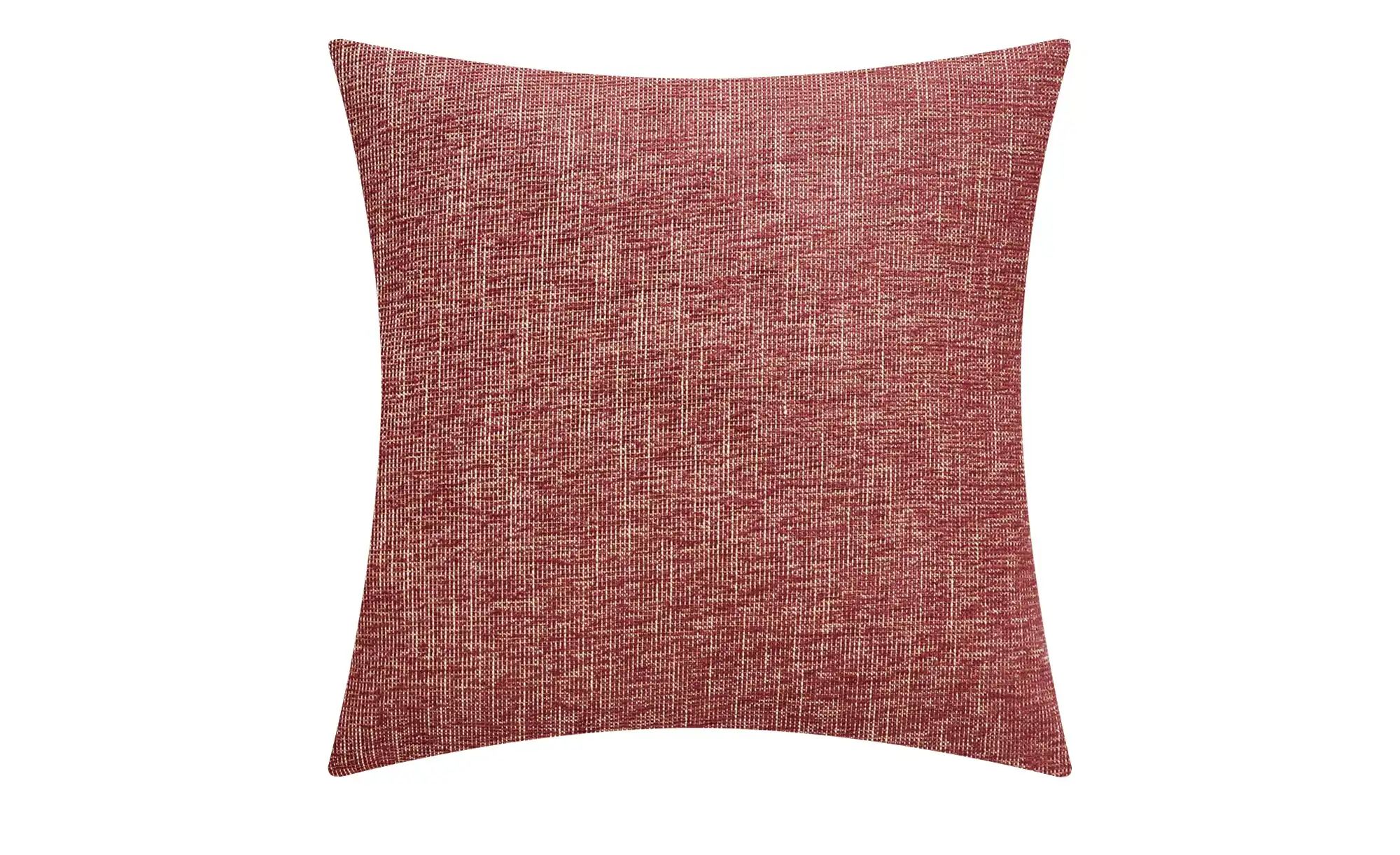Bild von Como Deko-Kissen in Rot, schöne Struktur, kuscheliger Kissen-Bezug inkl. weicher Füllung für Sofa, Sessel oder Bett, hohe Qualität, 40x40cm, quadratisch, 100% Polyesterfüllung