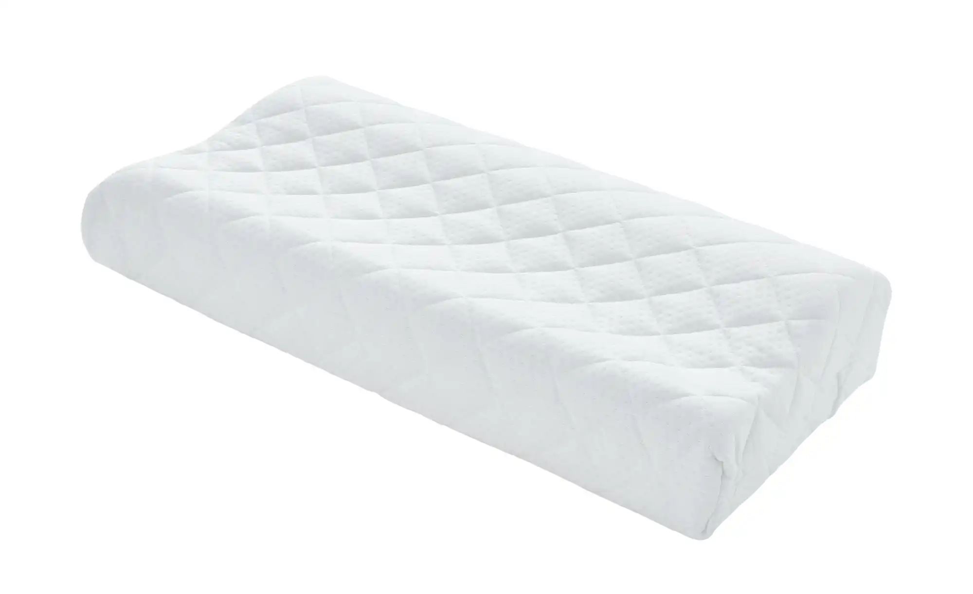 Bild von La Vida Kopfkissen Nackenstützkissen ErgoDream 67x35x13 cm | ergonomisches Schlafkissen Weiß mit Füllung aus Schaumstoff | Bezug gesteppt mit Reißverschluss