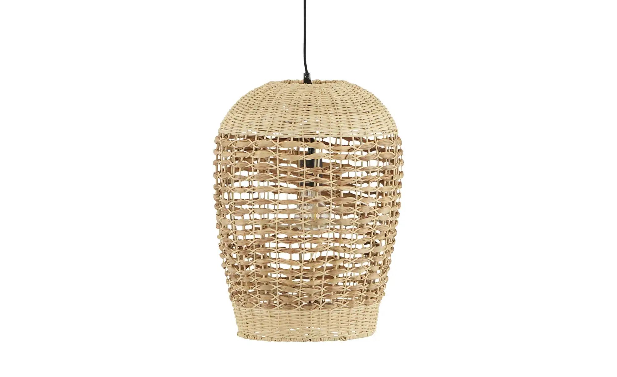 Bild von KHG Pendelleuchte, 1-flammig, Papierfäden/ naturfarb. ¦ holzfarben ¦ Maße (cm): H: 150  Ø: 33 Lampen & Leuchten > Pendelleuchten - Höffner